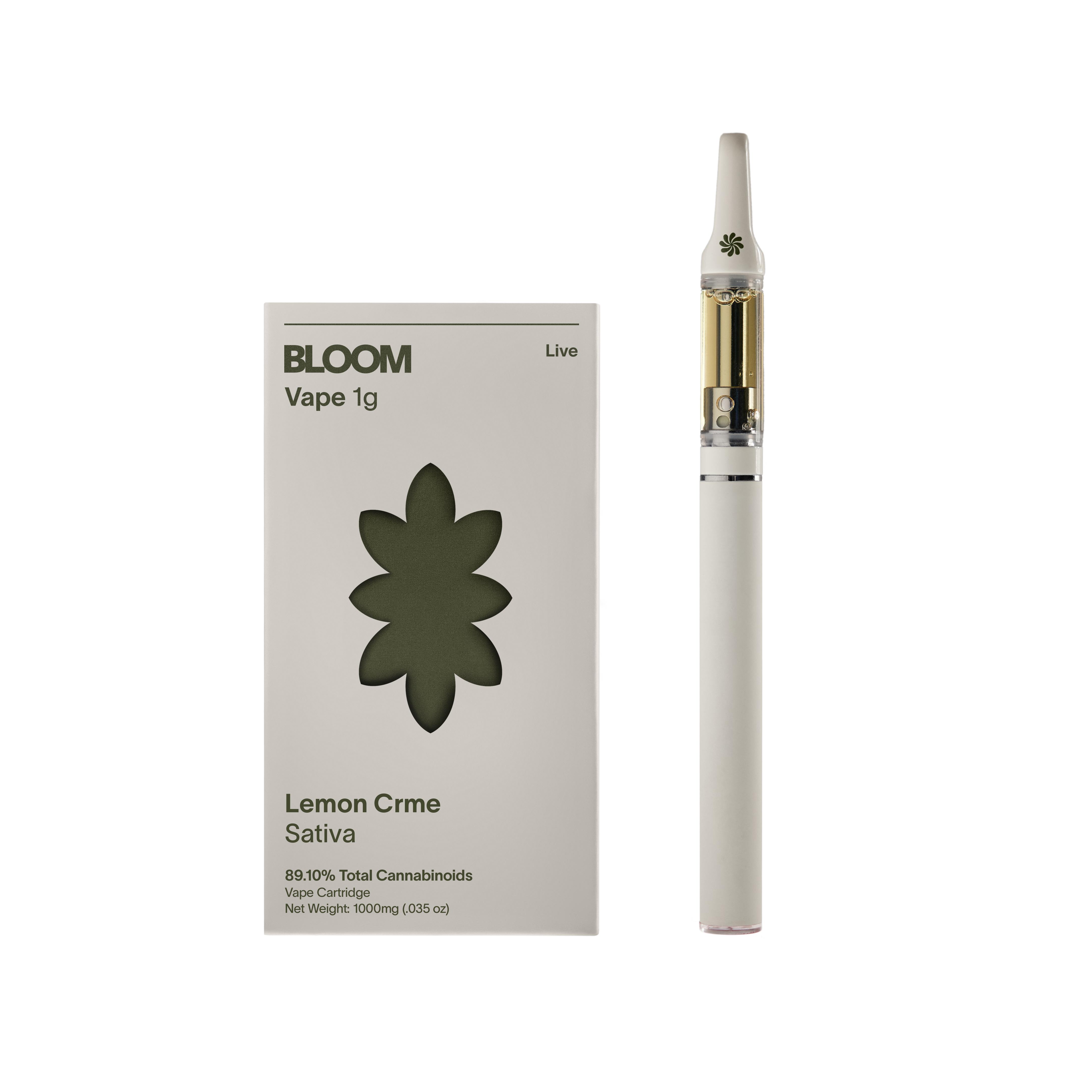 Lemon Crme Live CDT Distillate Cartridge: 1g