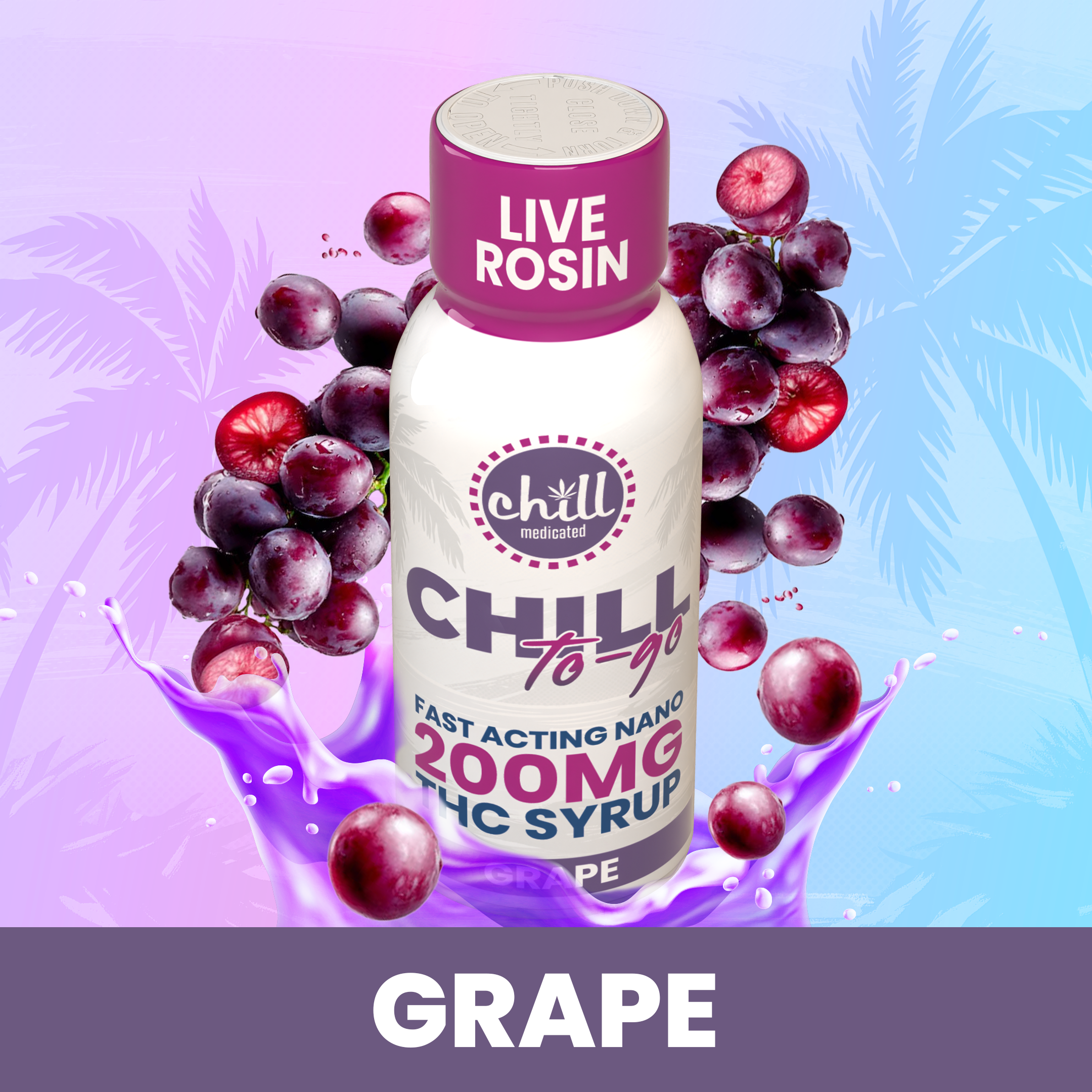 Grape | 200mg To-Go THC Live Rosin Syrup