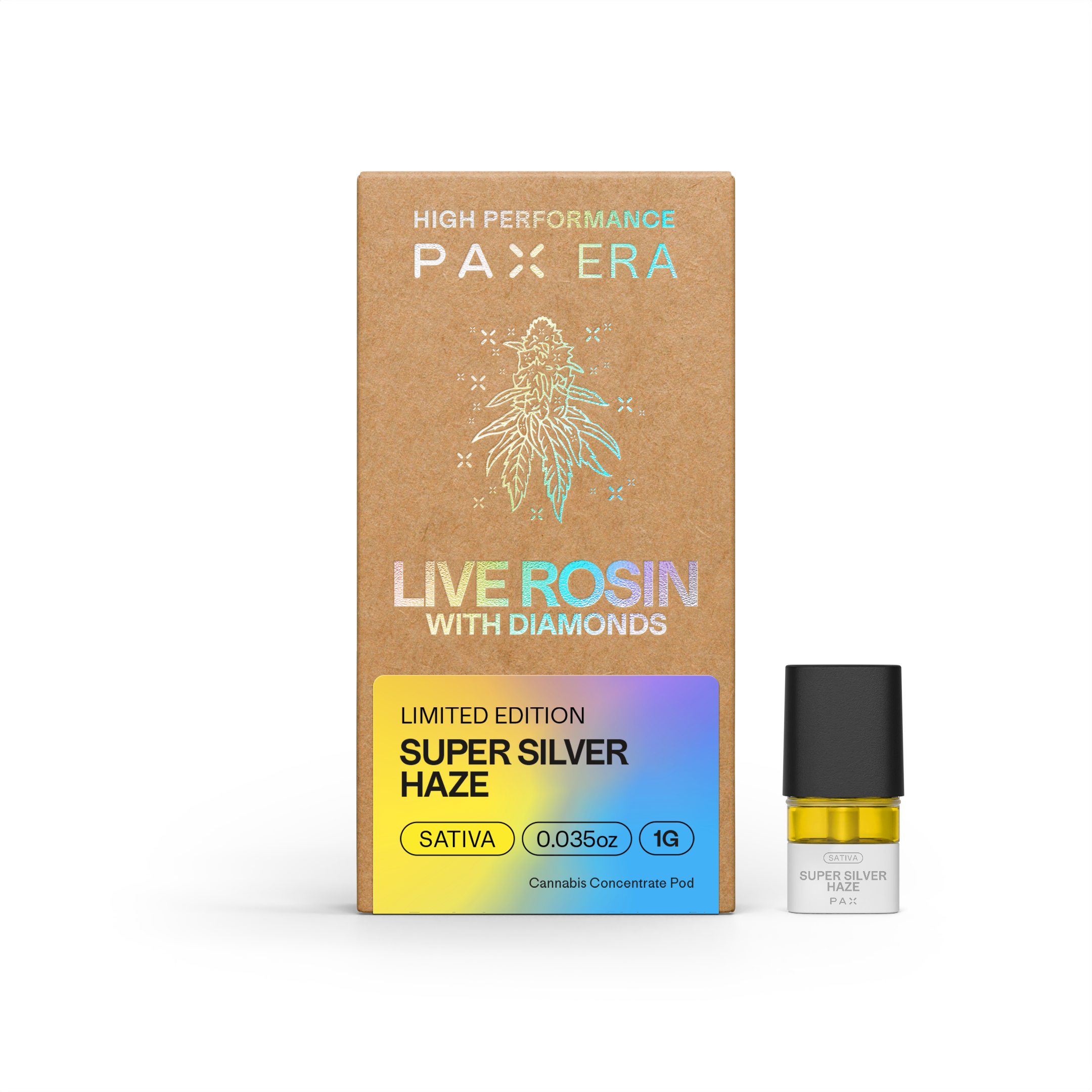 Live Rosin with Diamonds | Super Silver Haze 1g | Pod