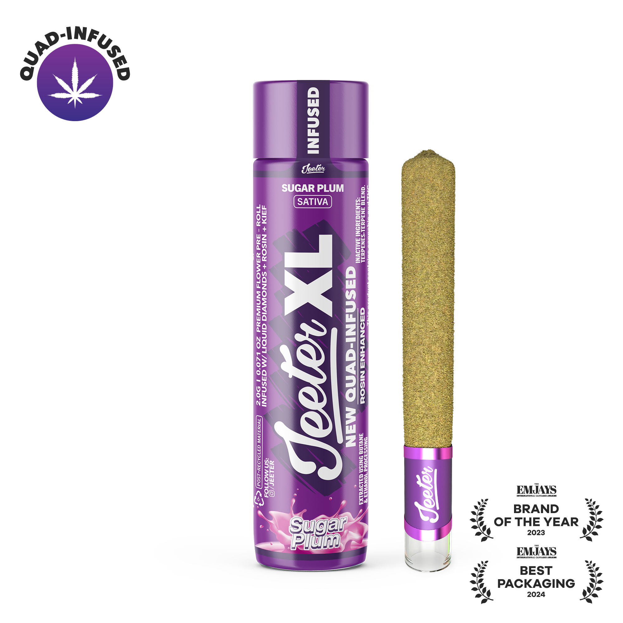 Sugar Plum Quad-Infused XL Jeeter Joint | 2g