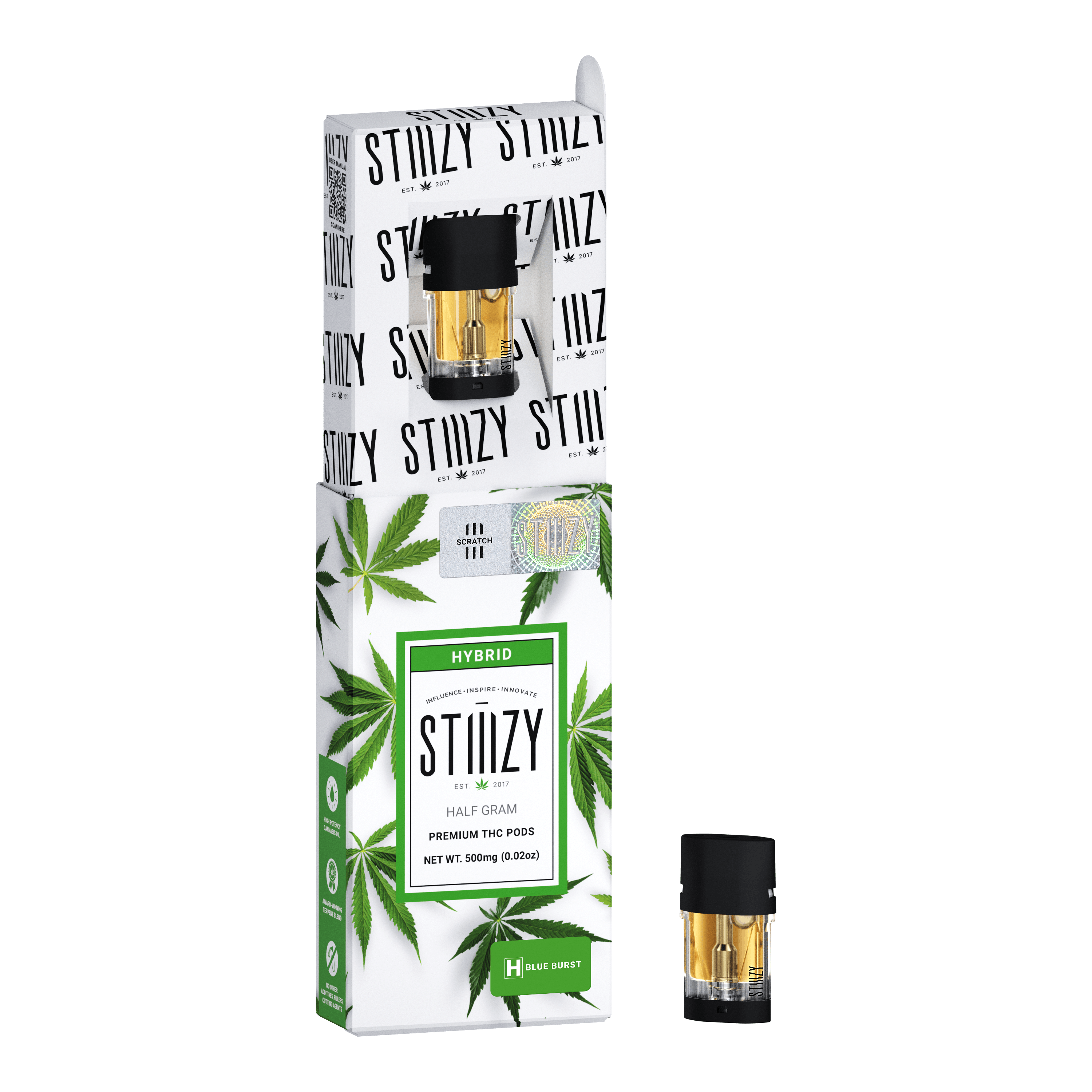 Blue Burst Original THC Pod | 0.5g by STIIIZY - vapes cannabis product